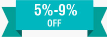 5%-9% OFF