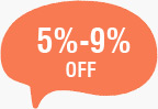 5%-9% OFF