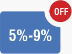 5%-9% OFF