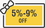 5%-9% OFF